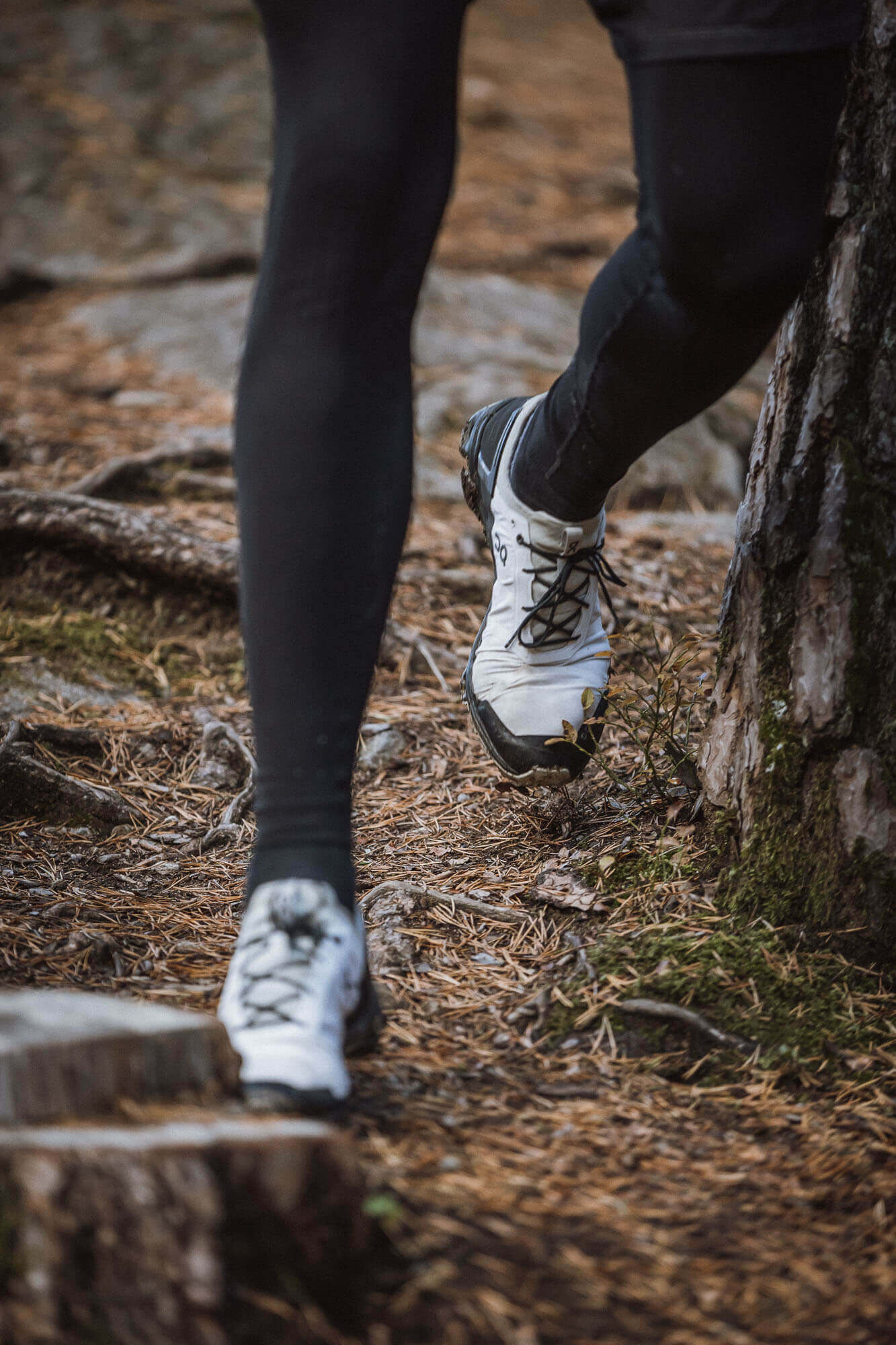 Beine einer Joggerin laufen über den Waldboden - AHRIA Apartments